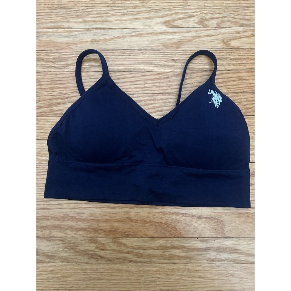 U.S. Polo Assn. Seamless Comfort Bralette Removable Pads Size M Navy